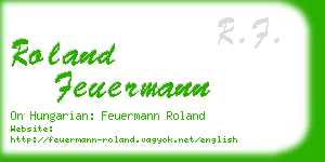 roland feuermann business card